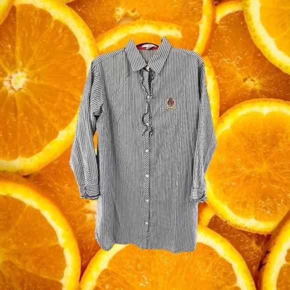 Tommy Hilfiger Sleepwear Ruffle and Embroidered Logo‎ - Picture 1 of 4